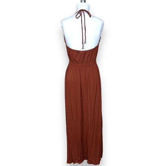 Womenโs Windsor rusty red long open front top dress duster vest size large boho - Picture 4 of 10